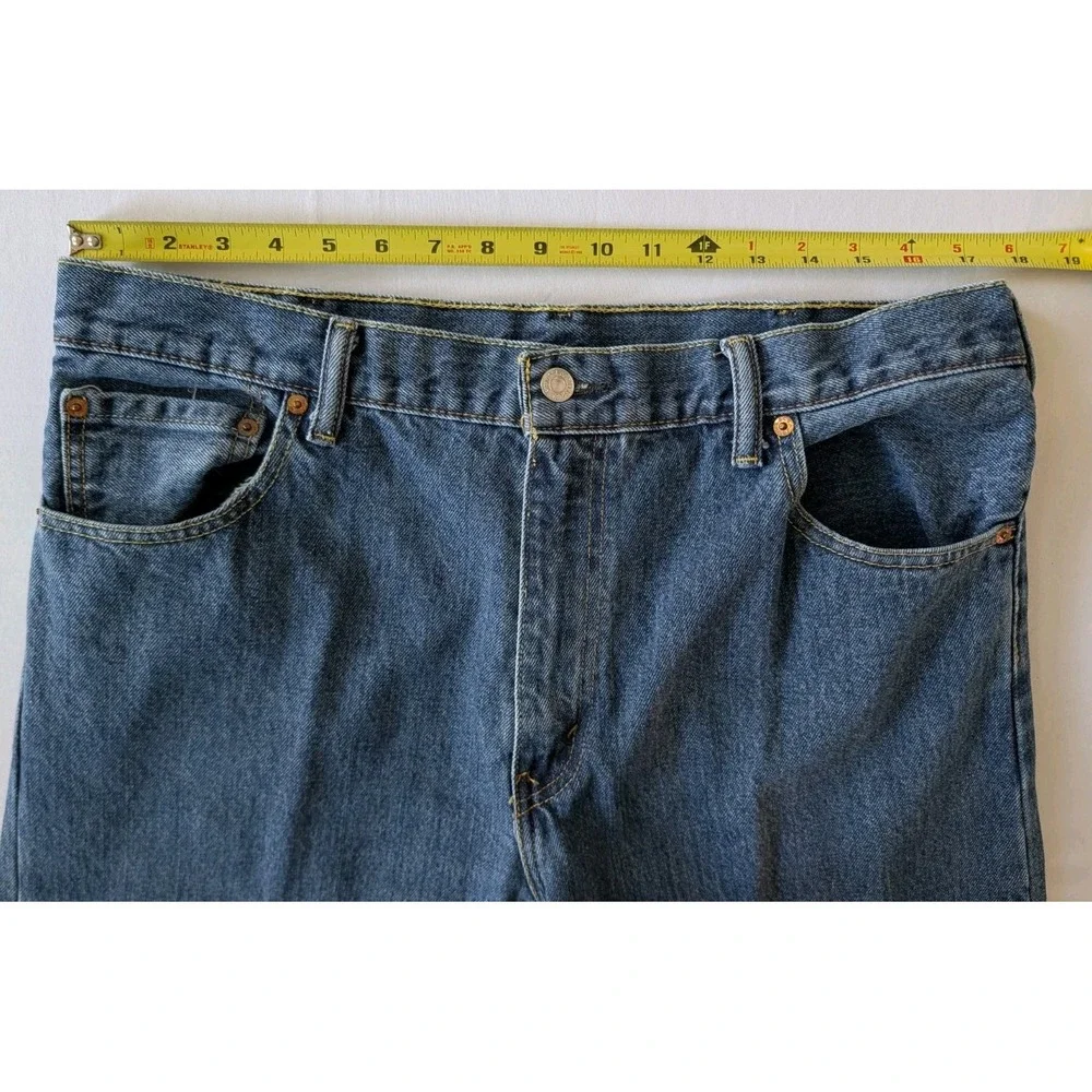 Levi's 517 Bootcut Jeans Mens 36x32 Dark Wash Denim Blue EUC